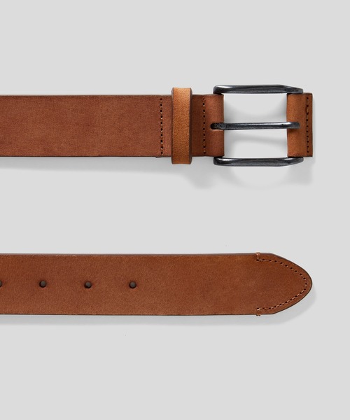 BENETTON (UNITED COLORS OF BENETTON)(ベネトンユナイテッドカラーズオブベネトン)の「スクウェアバックルレザーベルト(ベルト・メンズ・ブラウン/ブラック・MEDIUM/SMALL/LARGE)」の3枚目の写真