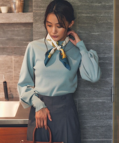 Andemiu（アンデミュウ）の「チェーンガラスカーフ172289（バンダナ/スカーフ・レディース・ブラック/ブルー・FREE）」の2枚目の写真