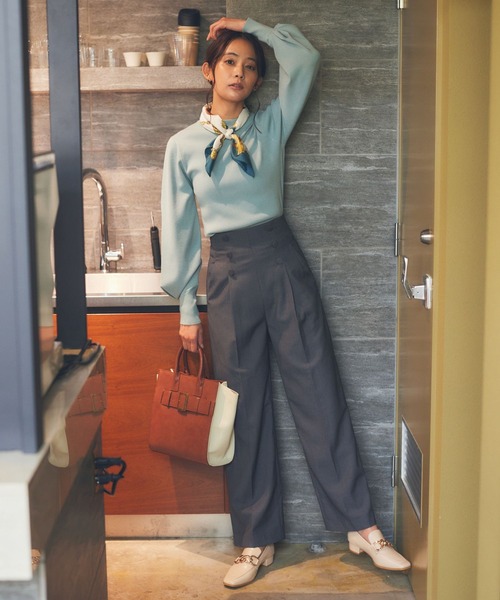 Andemiu（アンデミュウ）の「チェーンガラスカーフ172289（バンダナ/スカーフ・レディース・ブラック/ブルー・FREE）」の3枚目の写真