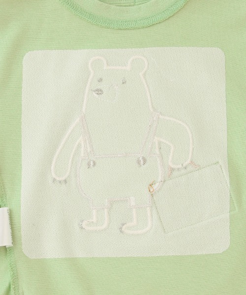 kladskap（クレードスコープ）の「トラベルくま長袖Tシャツ（Tシャツ/カットソー・キッズ・ライトグリーン/アイボリー・110cm/90cm/100cm/120cm/80ｃｍ）」の11枚目の写真