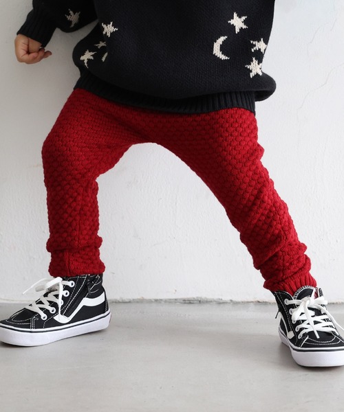 PUPPAPUPO（プッパプーポ）の「ニット パンツ（その他パンツ・キッズ・チャコールグレー/バーガンディー・80/90/95/100/110）」の2枚目の写真