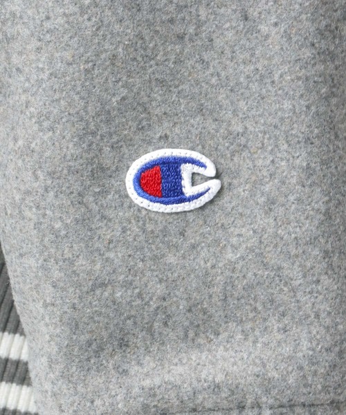 Champion（チャンピオン）の「Champion/チャンピオン AWARD JACKET/ビッグシルエット メルトン スタジャン（スタジャン・メンズ・シルバーグレー/ブラック/ネイビー・M/L/XL）」の19枚目の写真