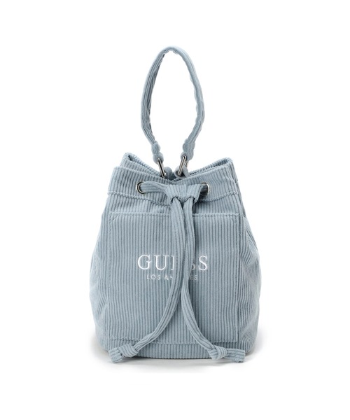 Guess（ゲス）の「CORDUROY Bucket Bag（ハンドバッグ・レディース・ブルー/ベージュ・ONE SIZE）」の2枚目の写真