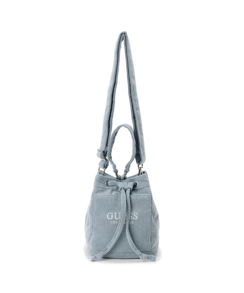 Guess（ゲス）の「CORDUROY Bucket Bag（ハンドバッグ・レディース・ブルー/ベージュ・ONE SIZE）」の3枚目の写真