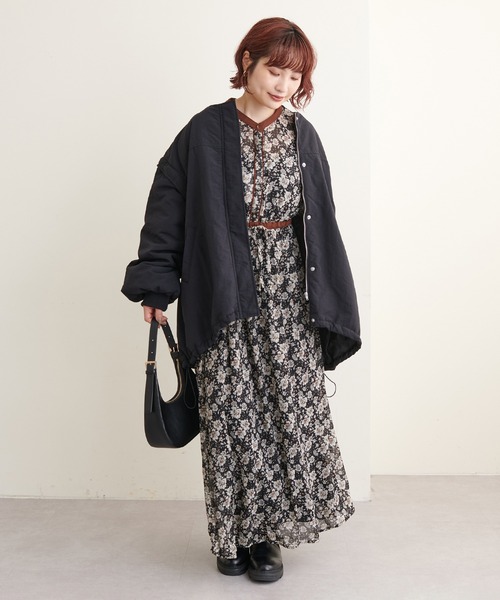 natural couture(ナチュラルクチュール)の「マフラー付きシボナイロンマルチWAYエコダウン(ダウンジャケット/コート・レディース・アイボリー/ブラック/ベージュ・FREE)」の13枚目の写真