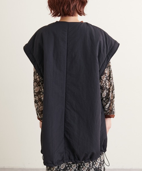 natural couture(ナチュラルクチュール)の「マフラー付きシボナイロンマルチWAYエコダウン(ダウンジャケット/コート・レディース・アイボリー/ブラック/ベージュ・FREE)」の11枚目の写真