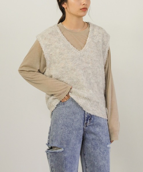 select MOCA（セレクトモカ）の「ダメージワイドデニムパンツ（デニムパンツ・レディース・インディゴブルー/ブラック/ライトブルー・SMALL/MEDIUM）」の17枚目の写真