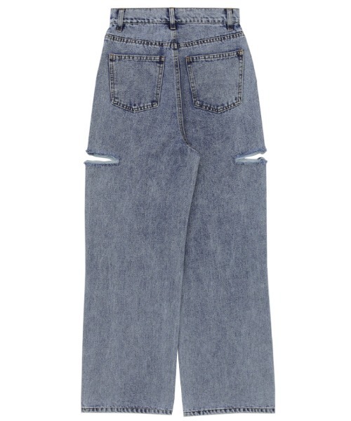 ダメージワイドデニムパンツ（デニムパンツ）｜select MOCA（セレクト