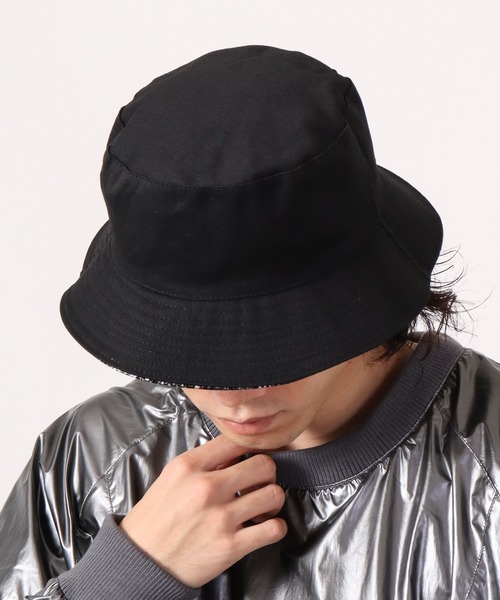 リバーシブル プリント入り コットン バケットハット 24SS】UNISEX ドライフラワープリント バケットハット ダスト