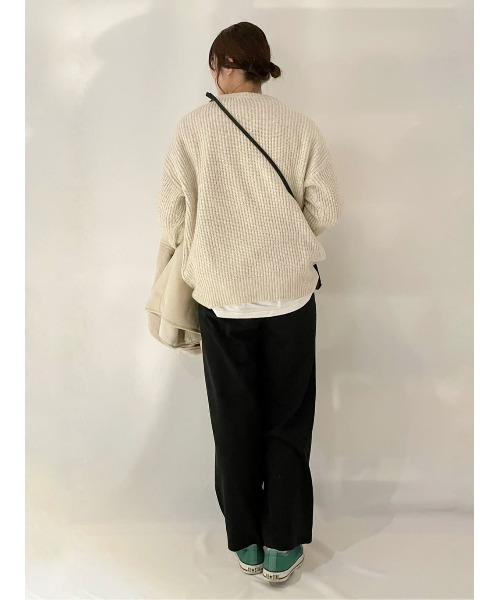 HONEYSUCKLE ROSE（ハニーサックルローズ）の「【HONEYSUCKLE ROSE】クルーネックニット（ニット/セーター・レディース・オレンジ/キナリ/パープル・M/L）」の16枚目の写真