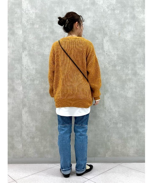 HONEYSUCKLE ROSE（ハニーサックルローズ）の「【HONEYSUCKLE ROSE】クルーネックニット（ニット/セーター・レディース・オレンジ/キナリ/パープル・M/L）」の22枚目の写真