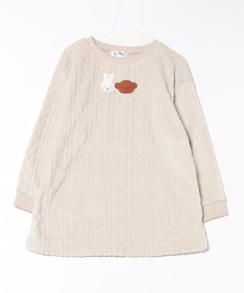 Miffy( ミッフィー)の「【miffy/ミッフィー】刺繍ケーブルフリース長袖トップス/ルームウェア(上下別売り)◆2025AW◆(ルームウェア/パジャマ・レディース・グレー/アイボリー/ピンク/ホワイト/ベビーピンク/チャコールグレー/ホワイト系その他・M/LL/3L/L)」の4枚目の写真
