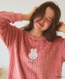 Miffy | 【miffy/ミッフィー】刺繍ケーブルフリース長袖トップス/ルームウェア（上下別売り）◆2025AW◆(ルームウェア/パジャマ)
