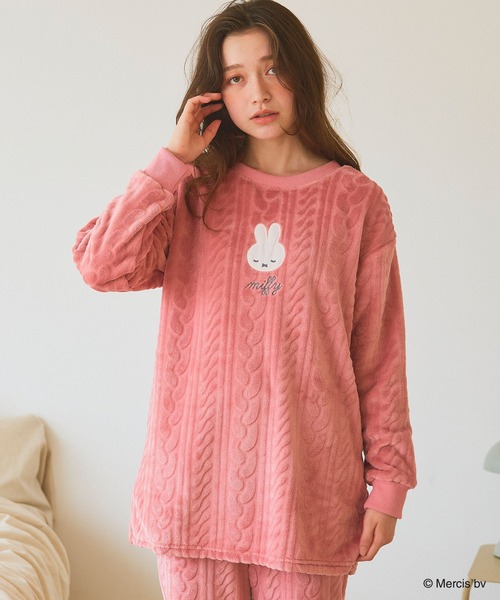 Miffy( ミッフィー)の「【miffy/ミッフィー】刺繍ケーブルフリース長袖トップス/ルームウェア(上下別売り)◆2025AW◆(ルームウェア/パジャマ・レディース・グレー/アイボリー/ピンク/ホワイト/ベビーピンク/チャコールグレー/ホワイト系その他・M/LL/3L/L)」の13枚目の写真