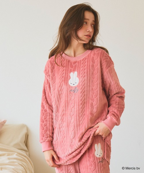 Miffy( ミッフィー)の「【miffy/ミッフィー】刺繍ケーブルフリース長袖トップス/ルームウェア(上下別売り)◆2025AW◆(ルームウェア/パジャマ・レディース・グレー/アイボリー/ピンク/ホワイト/ベビーピンク/チャコールグレー/ホワイト系その他・M/LL/3L/L)」の14枚目の写真