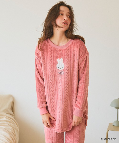 Miffy( ミッフィー)の「【miffy/ミッフィー】刺繍ケーブルフリース長袖トップス/ルームウェア(上下別売り)◆2025AW◆(ルームウェア/パジャマ・レディース・グレー/アイボリー/ピンク/ホワイト/ベビーピンク/チャコールグレー/ホワイト系その他・M/LL/3L/L)」の15枚目の写真