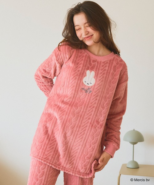 Miffy( ミッフィー)の「【miffy/ミッフィー】刺繍ケーブルフリース長袖トップス/ルームウェア(上下別売り)◆2025AW◆(ルームウェア/パジャマ・レディース・グレー/アイボリー/ピンク/ホワイト/ベビーピンク/チャコールグレー/ホワイト系その他・M/LL/3L/L)」の16枚目の写真