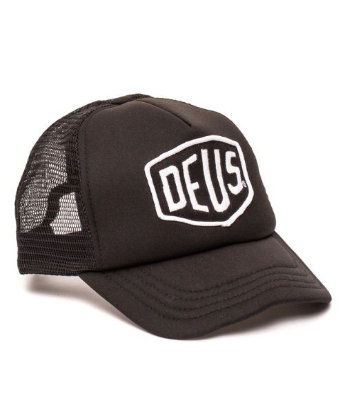 DEUS EX MACHINA（デウスエクスマキナ）の「BAYLANDS TRUCKER　ナイロンメッシュキャップ（キャップ・メンズ・ブルー系その他/レッド系その他/ブラック×グレー/ブラック×ホワイト/ブラック・OS）」の4枚目の写真