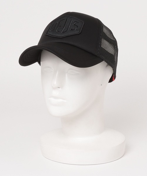 DEUS EX MACHINA（デウスエクスマキナ）の「BAYLANDS TRUCKER　ナイロンメッシュキャップ（キャップ・メンズ・ブルー系その他/レッド系その他/ブラック×グレー/ブラック×ホワイト/ブラック・OS）」の6枚目の写真