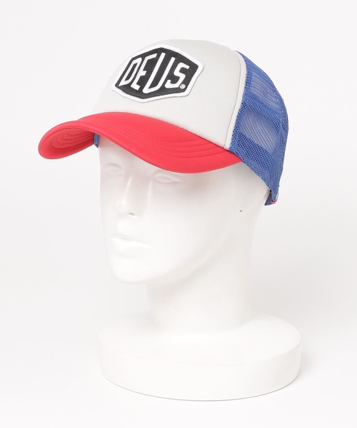 DEUS EX MACHINA（デウスエクスマキナ）の「BAYLANDS TRUCKER　ナイロンメッシュキャップ（キャップ・メンズ・ブルー系その他/レッド系その他/ブラック×グレー/ブラック×ホワイト/ブラック・OS）」の8枚目の写真