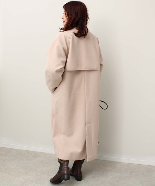 toucher du brise（トゥシェドブリーズ）の「ステンカラー コート（ワンピース・レディース・オフホワイト/キャメル/グリーン/ブラック・M）」の7枚目の写真