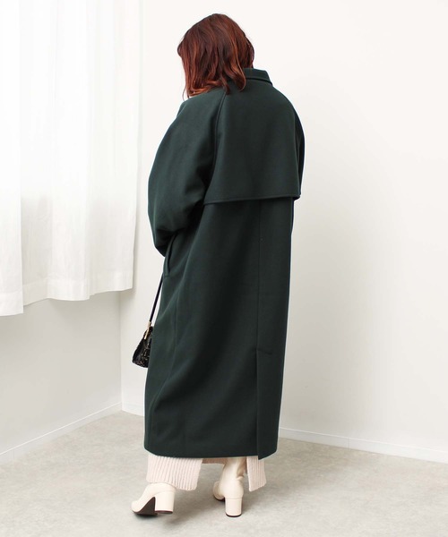 toucher du brise（トゥシェドブリーズ）の「ステンカラー コート（ワンピース・レディース・オフホワイト/キャメル/グリーン/ブラック・M）」の13枚目の写真