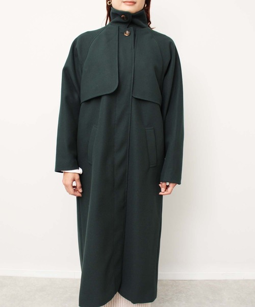 toucher du brise（トゥシェドブリーズ）の「ステンカラー コート（ワンピース・レディース・オフホワイト/キャメル/グリーン/ブラック・M）」の14枚目の写真
