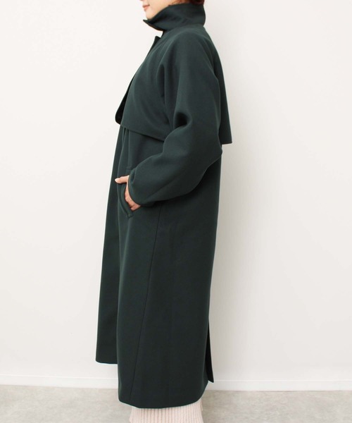 toucher du brise（トゥシェドブリーズ）の「ステンカラー コート（ワンピース・レディース・オフホワイト/キャメル/グリーン/ブラック・M）」の15枚目の写真