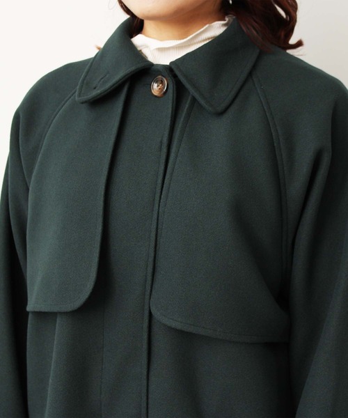 toucher du brise（トゥシェドブリーズ）の「ステンカラー コート（ワンピース・レディース・オフホワイト/キャメル/グリーン/ブラック・M）」の18枚目の写真