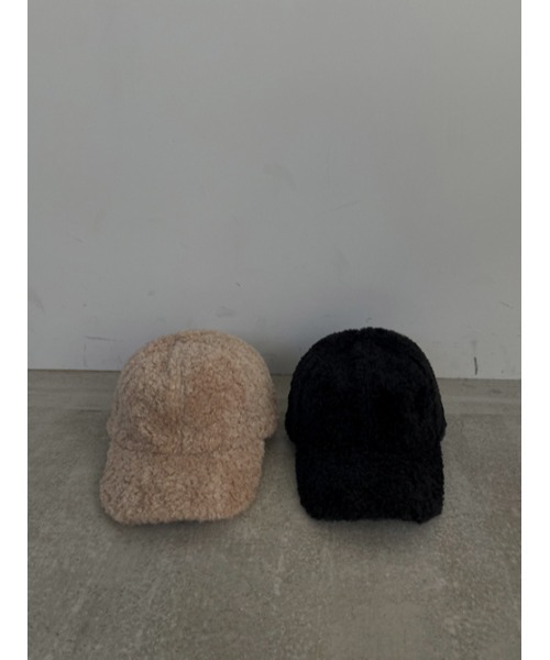 AMAIL（アマイル）の「Row boa cap（キャップ・レディース・ブラック/ベージュ・FREE）」の5枚目の写真