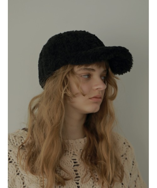 AMAIL（アマイル）の「Row boa cap（キャップ・レディース・ブラック/ベージュ・FREE）」の11枚目の写真