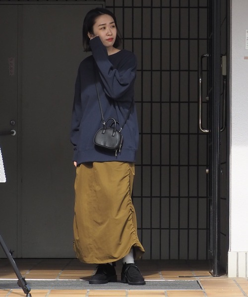 cepo(セポ)の「サイドシャーリング ミリタリースカート(スカート・レディース・カーキ/ピンク/チャコール・M)」の8枚目の写真