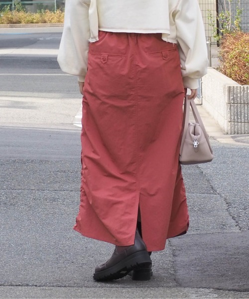 cepo(セポ)の「サイドシャーリング ミリタリースカート(スカート・レディース・カーキ/ピンク/チャコール・M)」の12枚目の写真