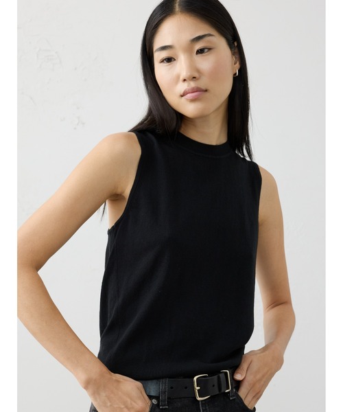 BANANA REPUBLIC FACTORY STORE（バナナリパブリック ファクトリーストア）の「BANANA REPUBLIC FACTORY STORE　　日本限定 ノースリーブセーター（ニット/セーター・レディース・ネイビー/ホワイト/ブラック/ピンク/ブルー/オレンジ/ブラック系その他/ブルー系その他/コバルトブルー/ワイン/ブルー系その他2/スカイブルー/ライトブルー・XS/S/M/L）」の3枚目の写真