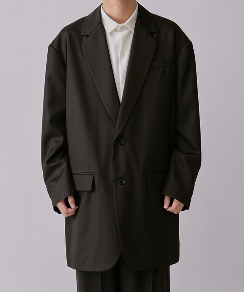 Lui's(ルイス)の「【2×2セットアップシリーズ】ベネシャンルーズフィットジャケット(テーラードジャケット・メンズ・ブラック/ダークグリーン・M/S)」の18枚目の写真