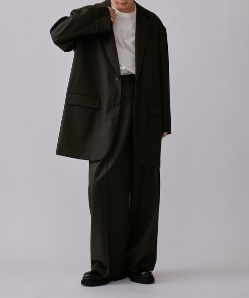 Lui's(ルイス)の「【2×2セットアップシリーズ】ベネシャンルーズフィットジャケット(テーラードジャケット・メンズ・ブラック/ダークグリーン・M/S)」の11枚目の写真