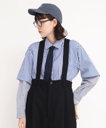 I am I in fact... | MULTI STRIPE レイヤードシャツ(シャツ/ブラウス)
