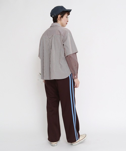 I am I in fact...（アイアムアイインファクト）の「●MULTI STRIPE レイヤードシャツ（シャツ/ブラウス・レディース・ブラウン/ブルー/ピンク・FREE）」の18枚目の写真
