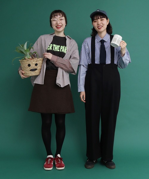 I am I in fact...（アイアムアイインファクト）の「●MULTI STRIPE レイヤードシャツ（シャツ/ブラウス・レディース・ブラウン/ブルー/ピンク・FREE）」の22枚目の写真