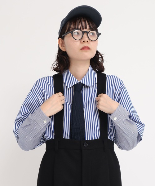 I am I in fact...（アイアムアイインファクト）の「●MULTI STRIPE レイヤードシャツ（シャツ/ブラウス・レディース・ブラウン/ブルー/ピンク・FREE）」の21枚目の写真
