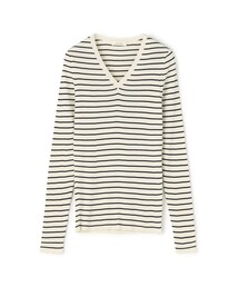 DES PRES | コットンアセテートリブ Vネックプルオーバー(ニット/セーター)