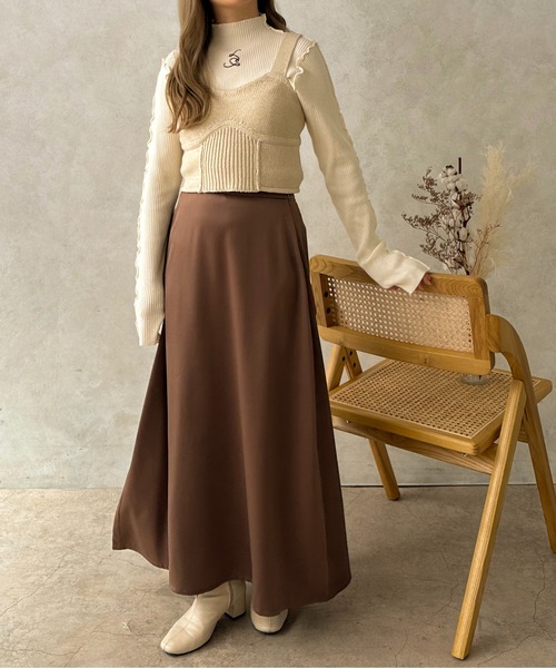 apres jour clair(アプレジュールクレア)の「【apres jour clair】指開きリブニット【ZOZOTOWN限定アイテム】(ニット/セーター・レディース・ダークブラウン/アイボリー・X-LARGE/フリー)」の19枚目の写真