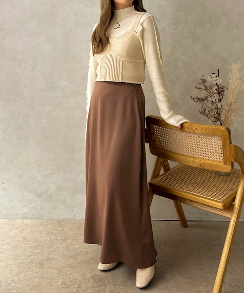 apres jour clair(アプレジュールクレア)の「【apres jour clair】指開きリブニット【ZOZOTOWN限定アイテム】(ニット/セーター・レディース・ダークブラウン/アイボリー・X-LARGE/フリー)」の20枚目の写真