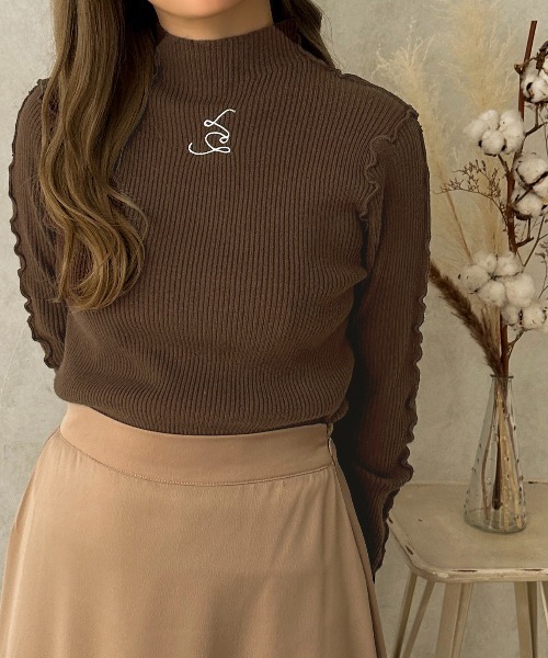 apres jour clair(アプレジュールクレア)の「【apres jour clair】指開きリブニット【ZOZOTOWN限定アイテム】(ニット/セーター・レディース・ダークブラウン/アイボリー・X-LARGE/フリー)」の21枚目の写真