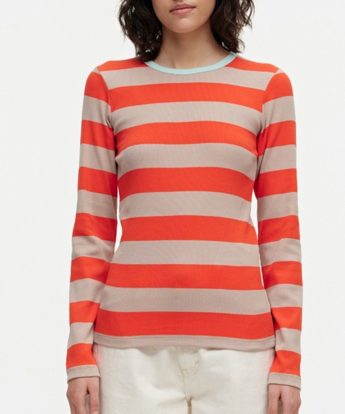 【kioski】Slim Longsleeve Nelipalkki jersey top