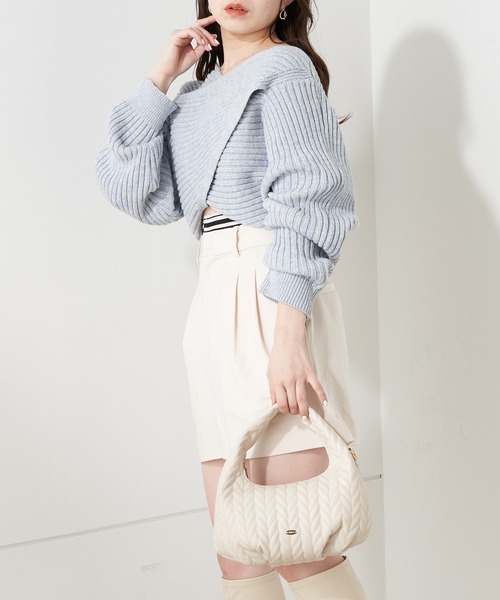 人気即完売⭐︎自由区 クレープストレッチドルマン ニット 44 23区組曲PLST 人気即完売⭐︎自由区 クレープストレッチドルマン ニット 44 23