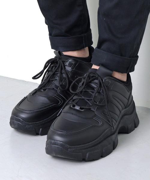 LOVEHUNTER（ラブハンター）の「軽量厚底 ボリュームソールスニーカー（スニーカー・レディース・ホワイト/ブラック/ブラック×ブラック・42/LL/43/41/40/M/L/S/44/SS）」の8枚目の写真