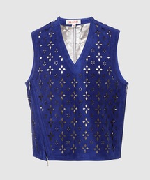 MASU（エムエーエスユー）の「DIAMOND-CUT LEATHER VEST（ベスト