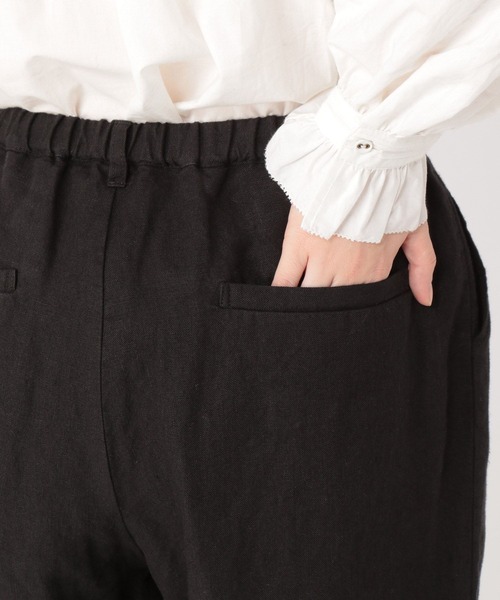 studio CLIP(スタディオクリップ)の「リネンミドルジャケットとテーパードパンツSET《オケージョンライン》(ノーカラージャケット・レディース・ブラック・FREE)」の8枚目の写真