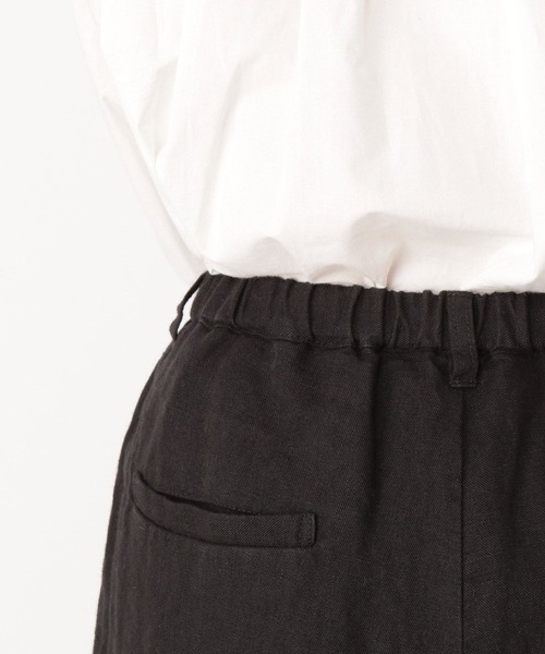 studio CLIP(スタディオクリップ)の「リネンミドルジャケットとテーパードパンツSET《オケージョンライン》(ノーカラージャケット・レディース・ブラック・FREE)」の20枚目の写真